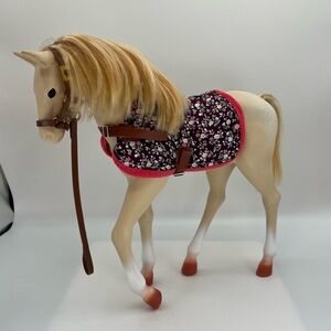 Our Generation By Battat Blonde Foal Palomino Horse Blonde 12” Tall With Blanket